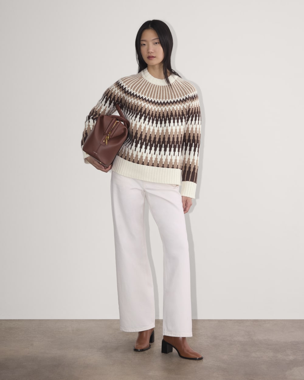 The Fair Isle Crew | Bone / Brown Fair Isle - Image 4