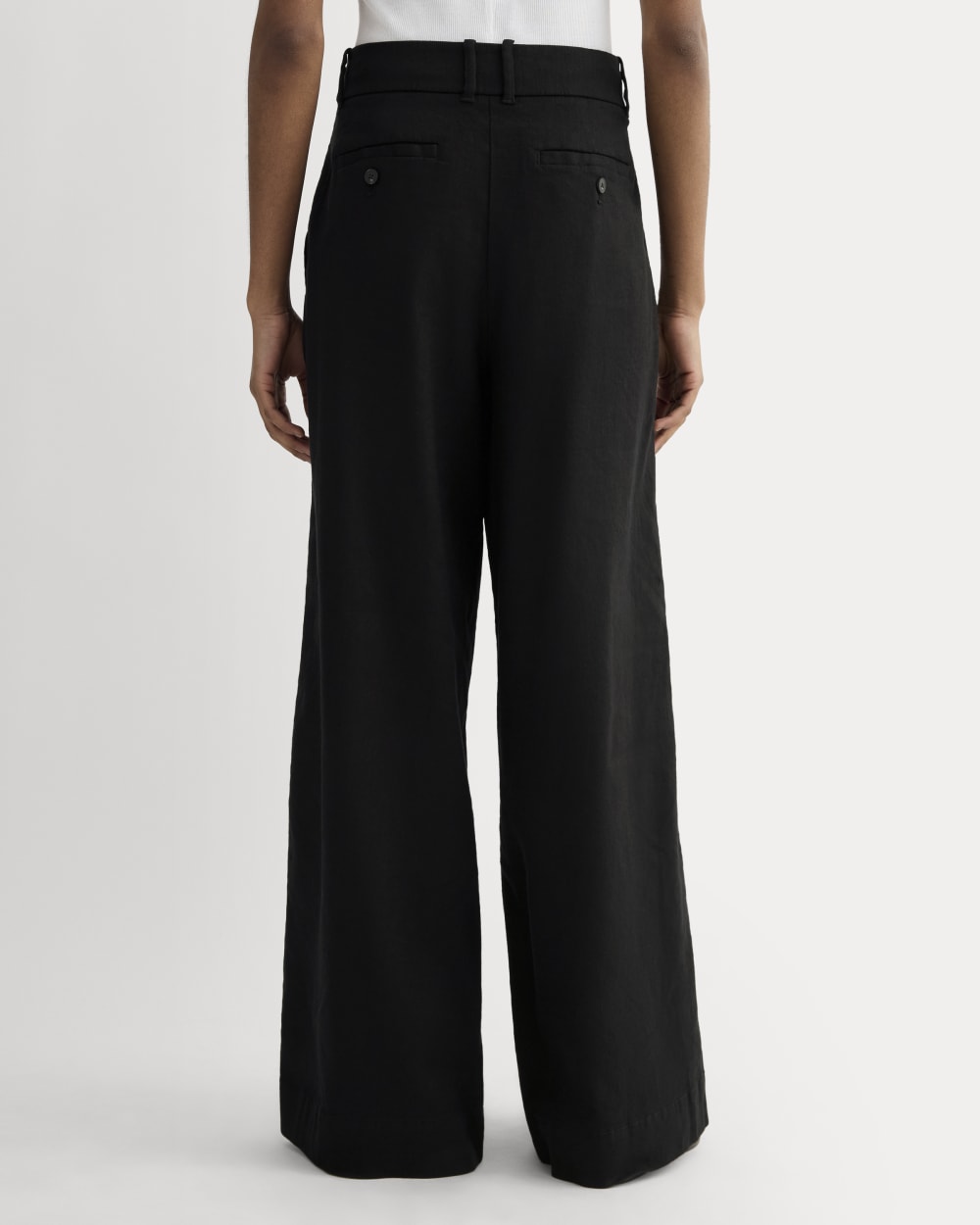 The Wide-Leg Pant in Stretch Linen | Black - Image 5