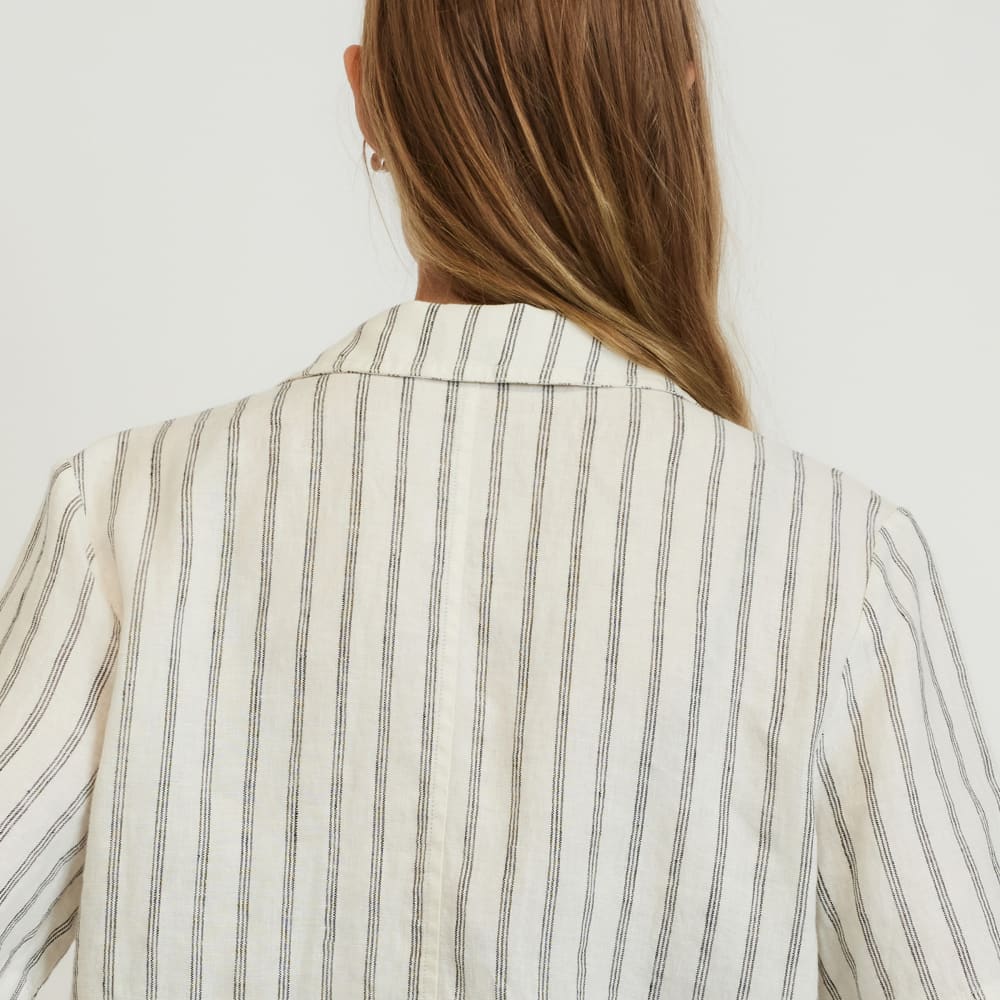 The Linen Workwear Shirt | Black / Canvas Tan - Image 5