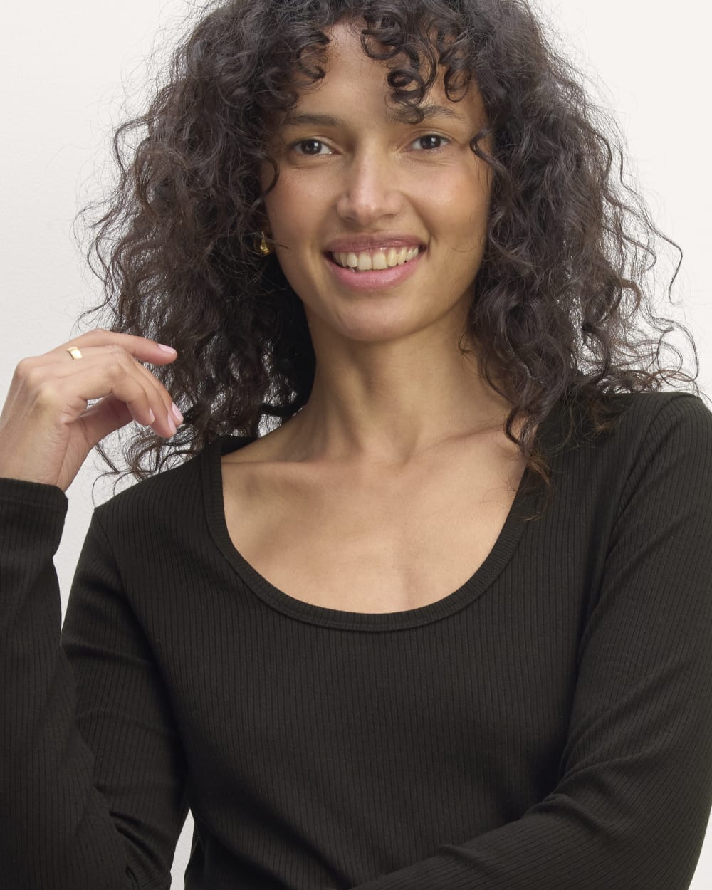 The Shimmy Long-Sleeve Tee | Black - Image 3