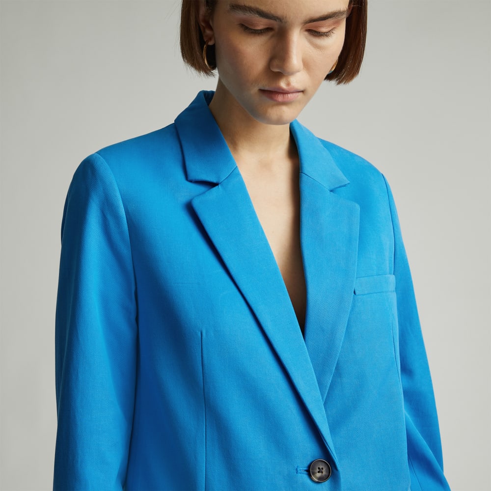 The Oversized Blazer in Buttersmooth | Brilliant Blue - Image 4