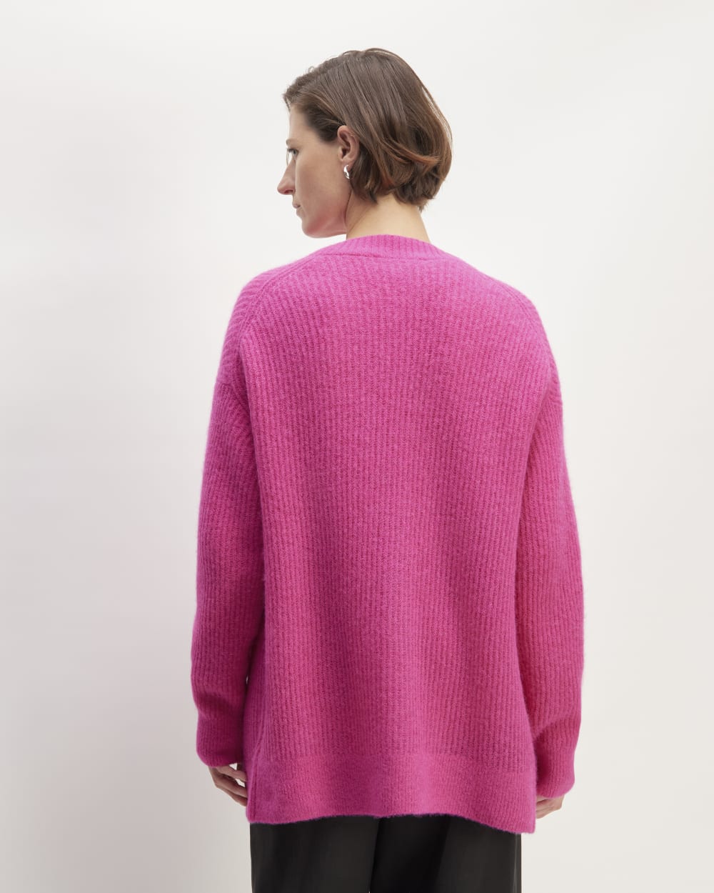 The Alpaca Oversized Cardigan | Fuchsia Pink - Image 6