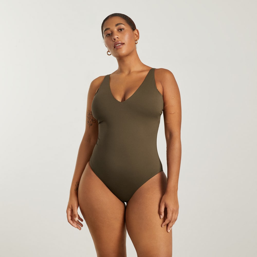 The V-Neck One-Piece | Beech - Image 2