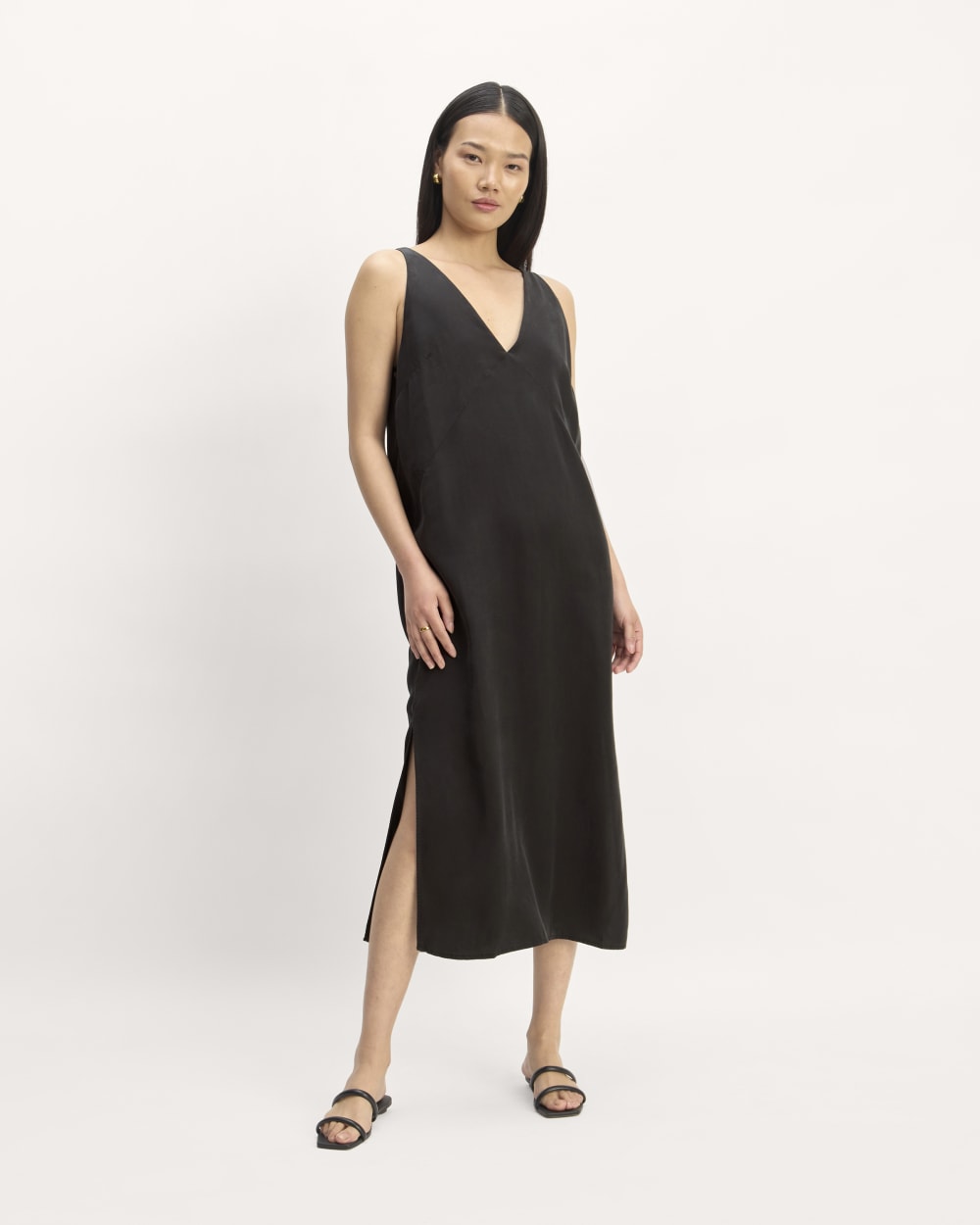 The TENCEL? Midi Slip Dress | Black