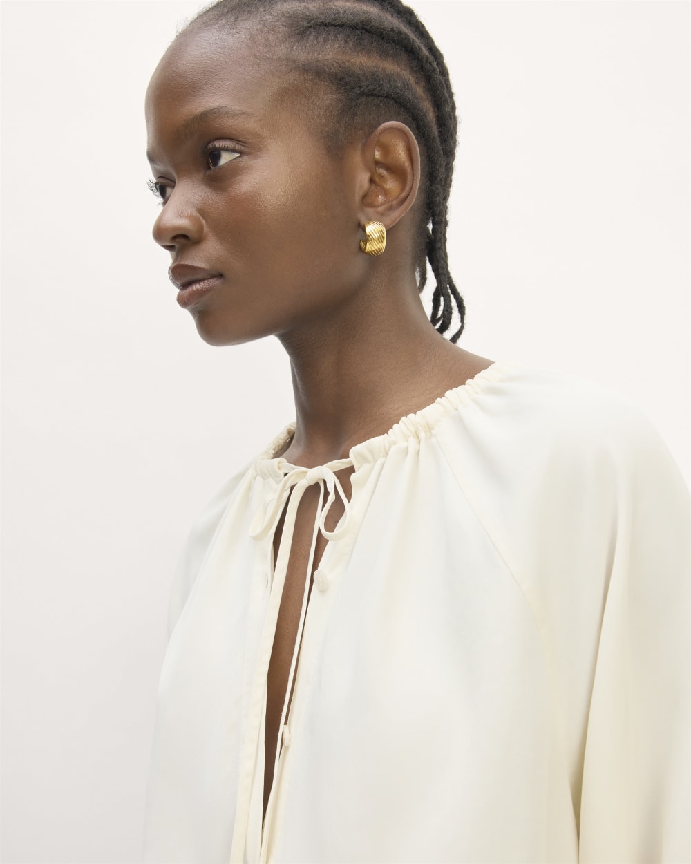 The Gathered Shirt in Butterlite | Bone - Image 4