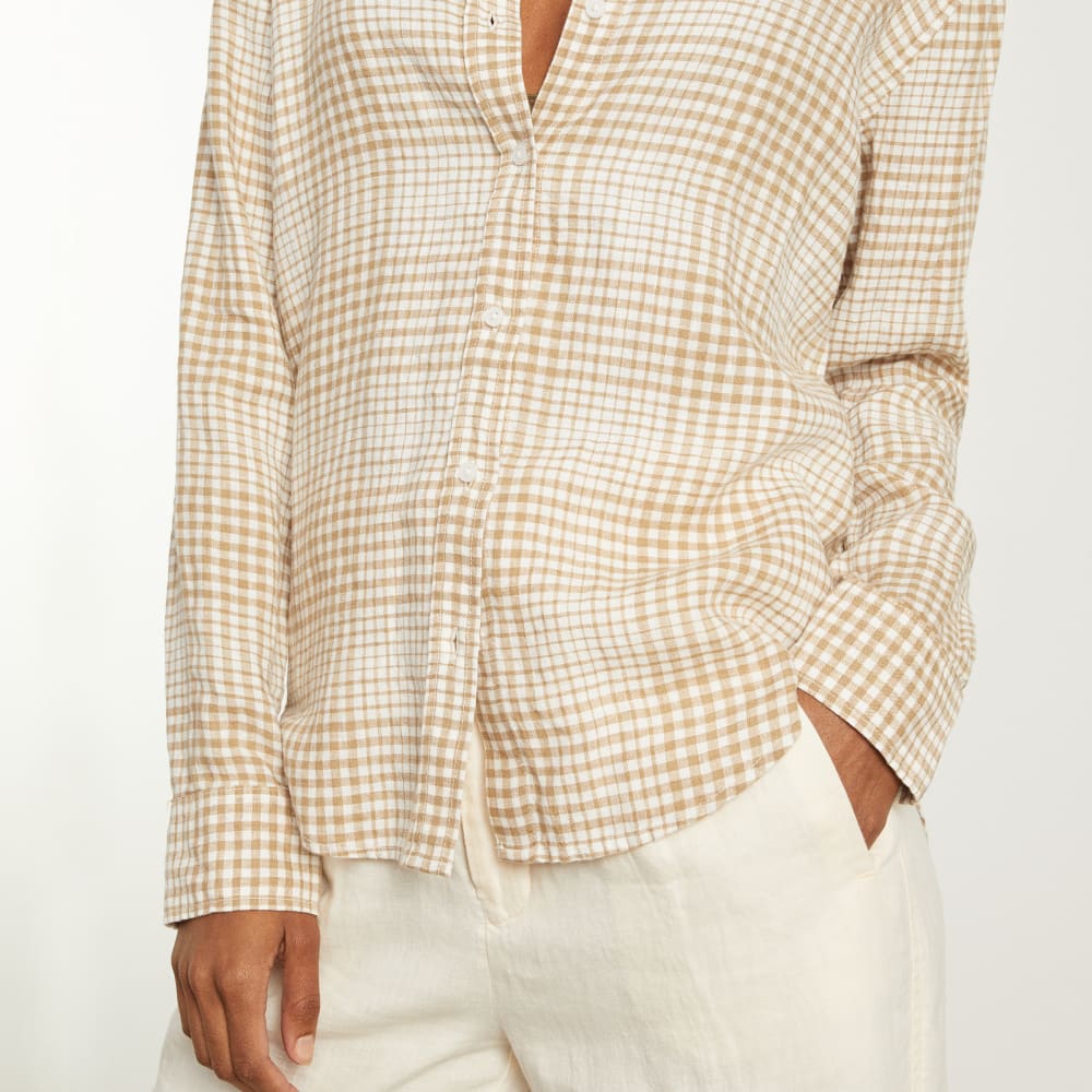 The Must-Have Shirt in Linen | Iced Coffee Grid - Image 8