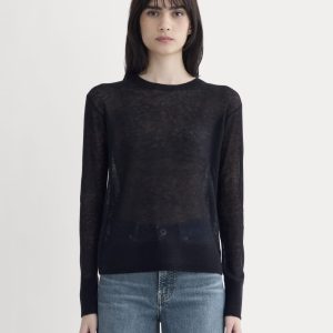 The Air Alpaca? Relaxed Crew Top | Black