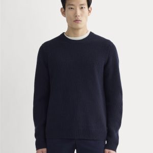 The Fisherman Crew in Wool Cashmere |  Navy
