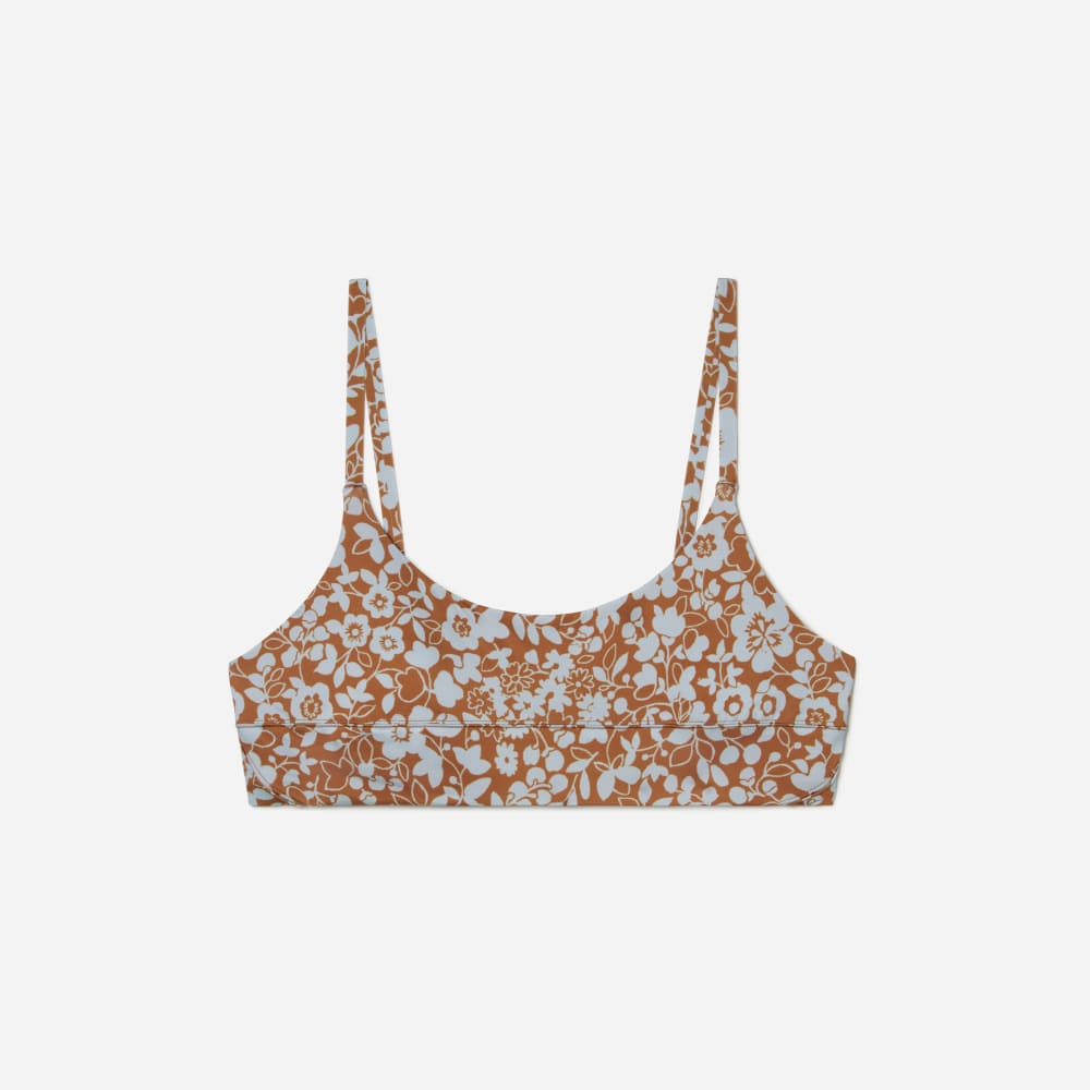 The Scoop-Neck Bikini Top | Honey Floral