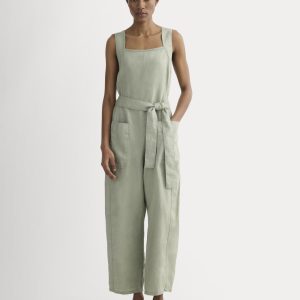 The Utility Coverall in Linen | Seagrass