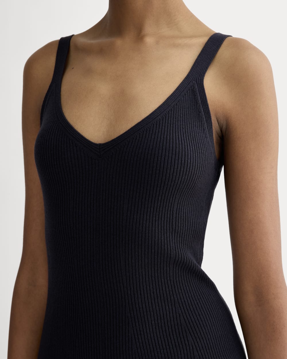 The Fine Knit Cami Dress | Navy - Image 4