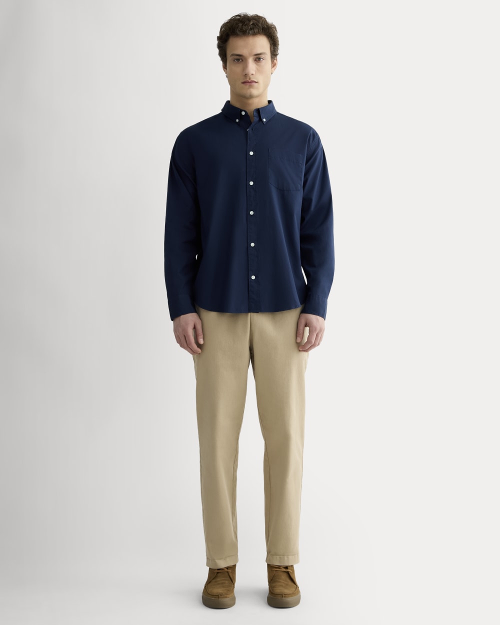 The Washed Poplin Shirt | Navy - Image 3