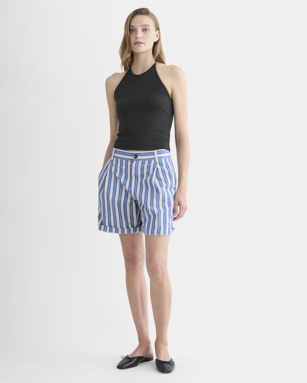 The Pleated Chino Short | Dutch Blue / Natural
