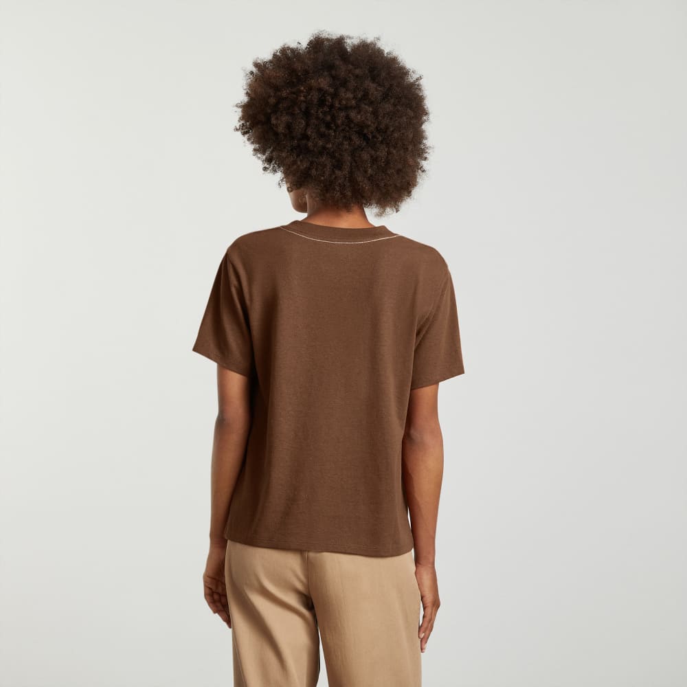 The Vintage V-Neck Hemp Tee | Espresso - Image 3