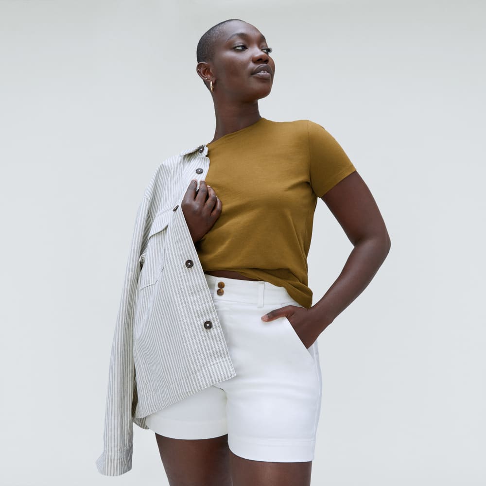 The Box-Cut Tee in Essential Cotton | Tapenade | No Pocket - Image 5