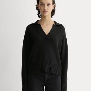 The Boxy Polo in Everyday Cotton | Black