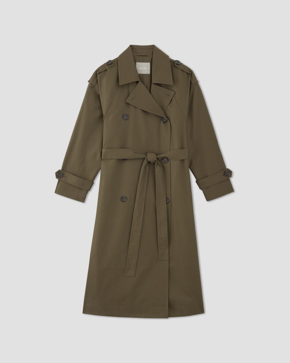 The Cotton Long Trench Coat | Beech - Image 2