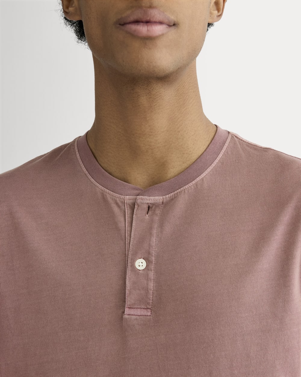 The Essential Organic Garment-Dyed Henley | Brown Garment Dye - Image 4