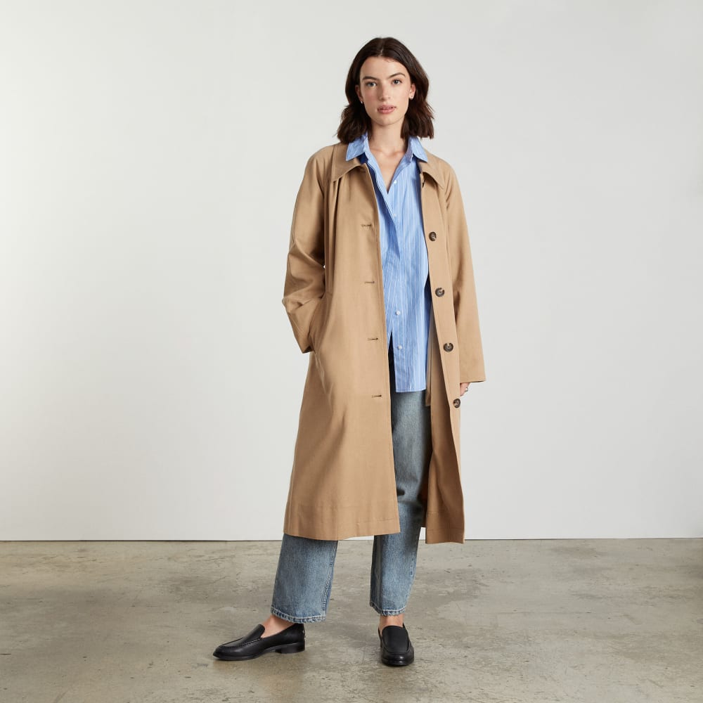 The Gathered Drape Trench | Ash Brown - Image 3