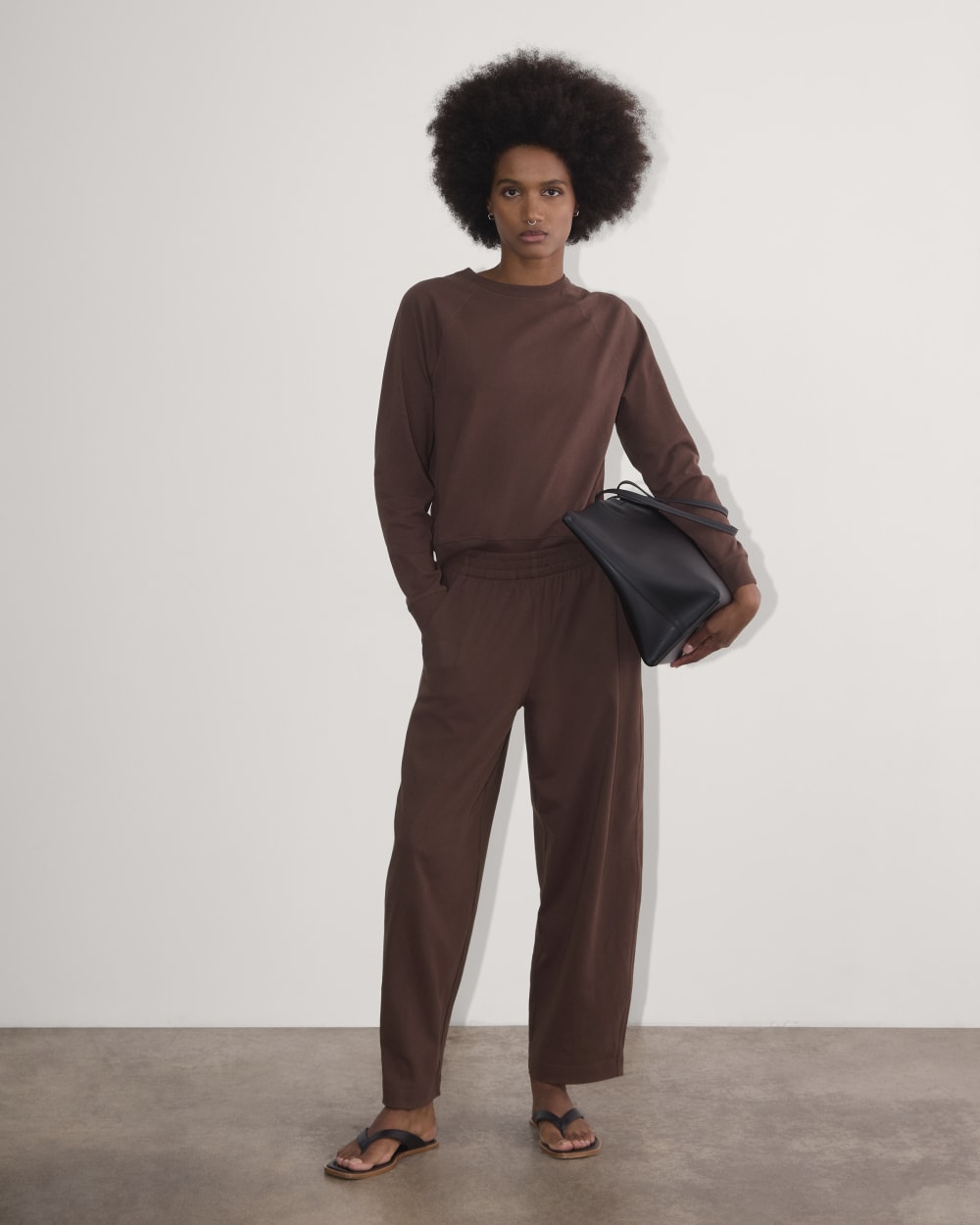 The Off-Duty Long-Sleeve Tee | Dark Mahogany - Image 3