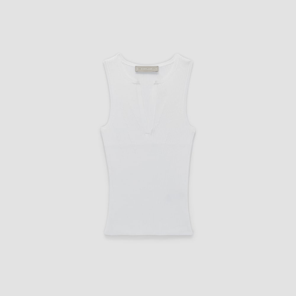 The Ribbed Cutaway Tank | White - Image 2