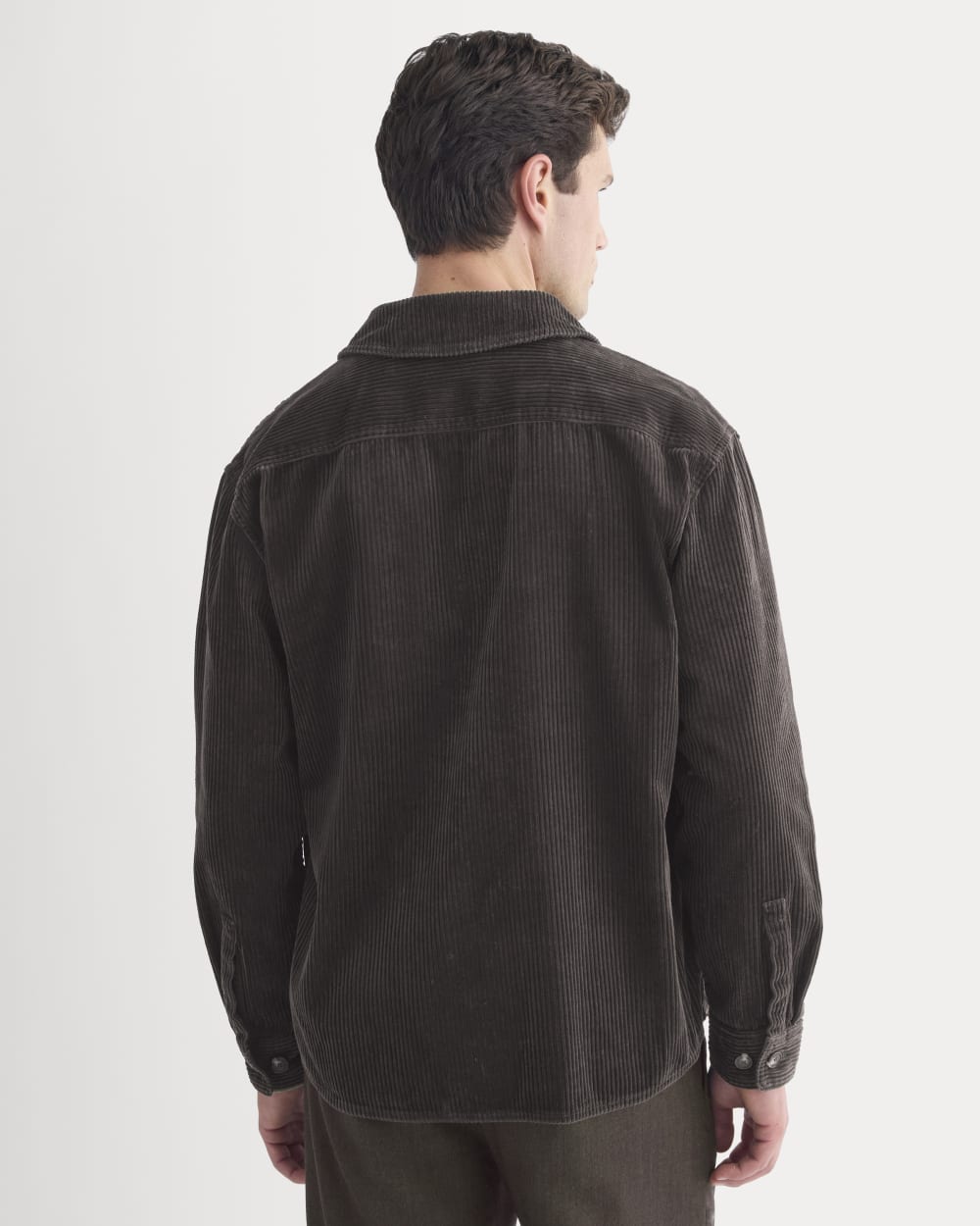 Wide Wale Corduroy Shirt | Dark Chocolate - Image 5
