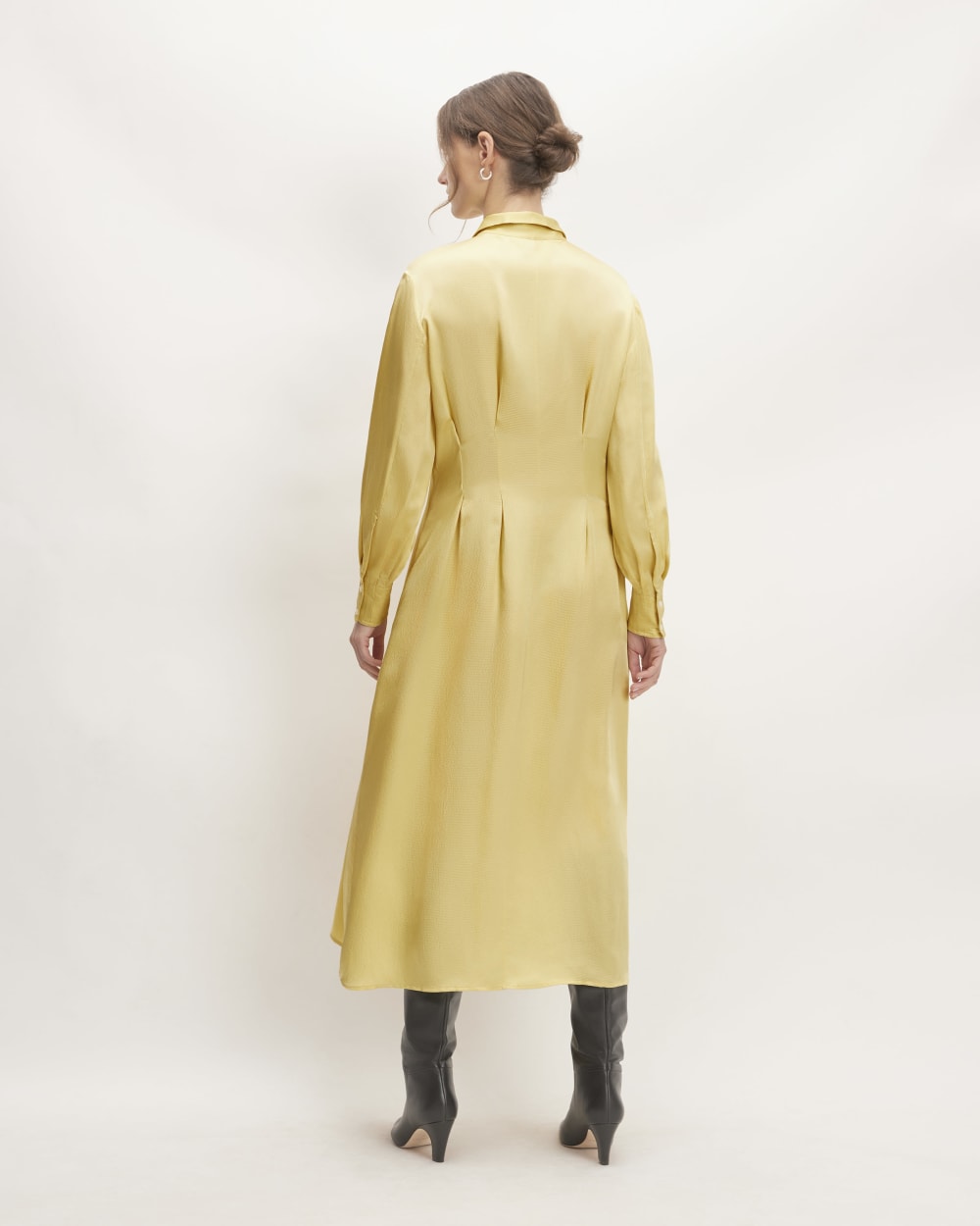 The Hammered Satin Shirt Dress | Raffia - Image 6