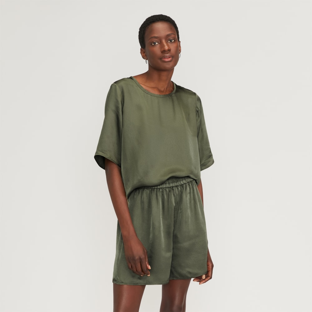 The Satin Relaxed Tee | Kalamata