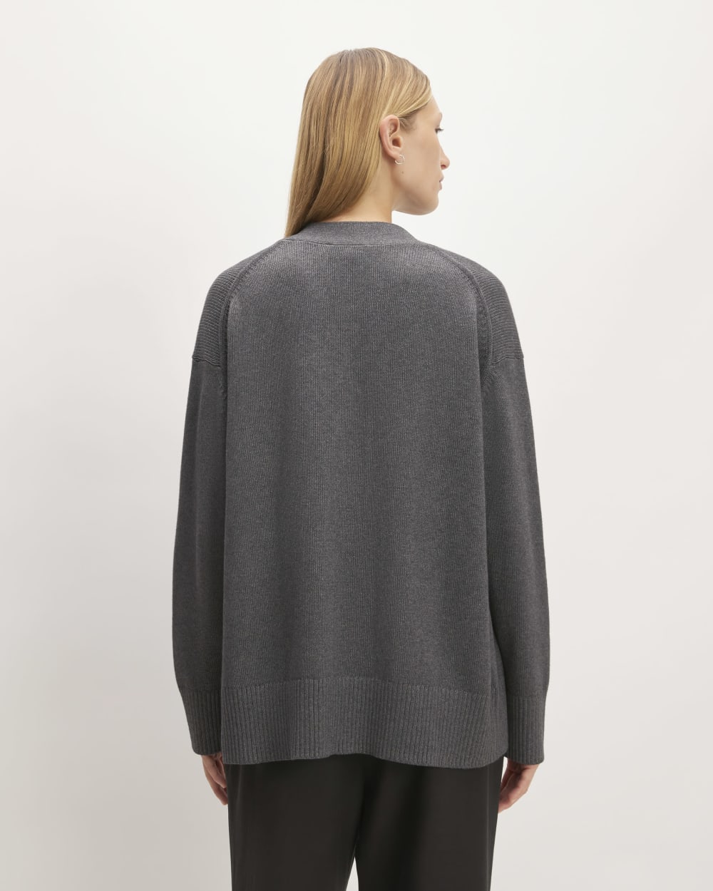 The Organic Cotton Cardigan | Heathered Charcoal - Image 6