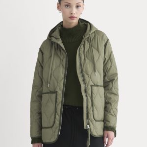 ReNew Quilted Hooded Liner | Lichen Green