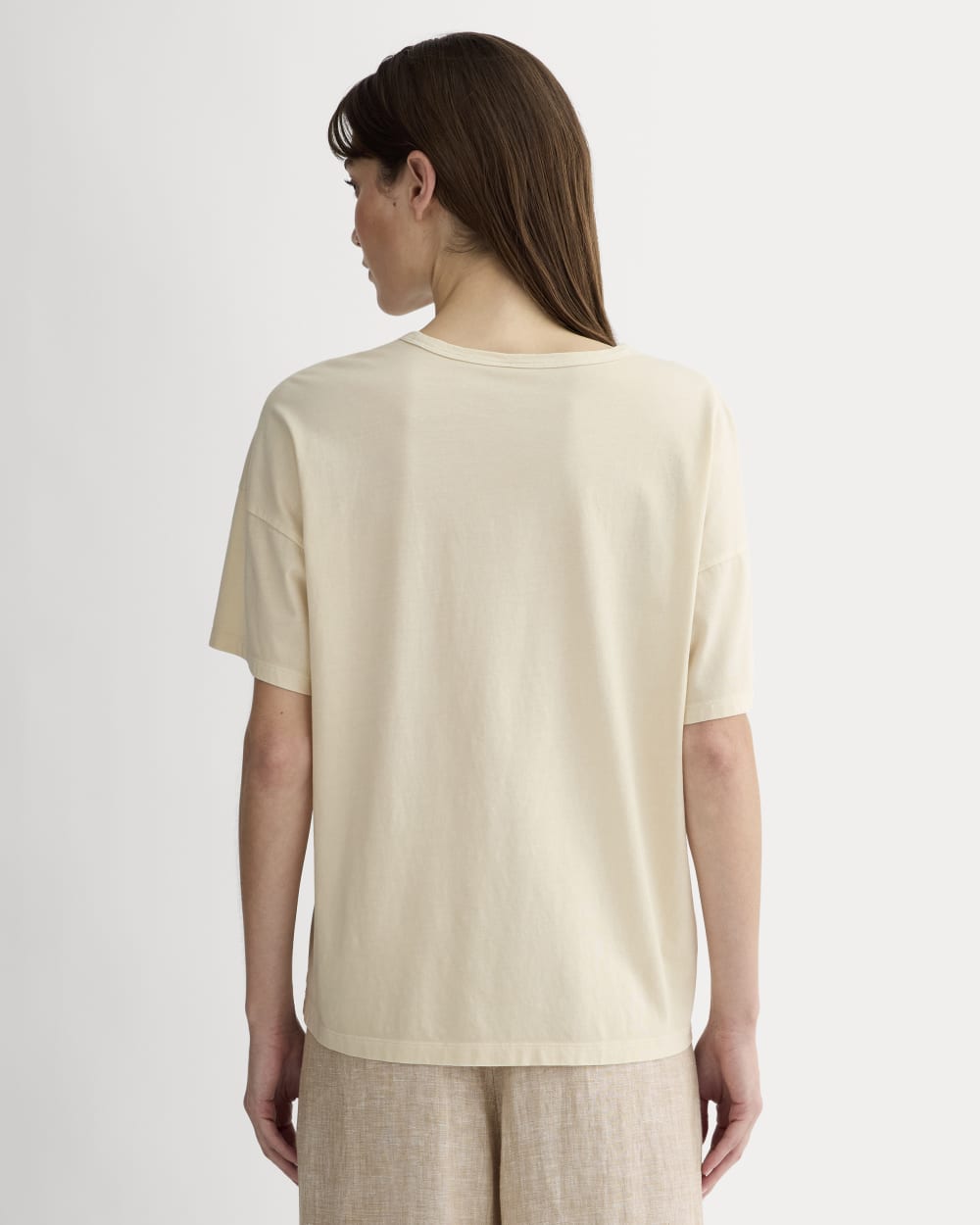 The Boyfriend Tee in Essential Cotton | Parchment - Image 4