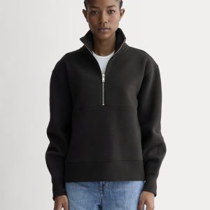 Luxe Fleece Half-Zip Sweatshirt | Black