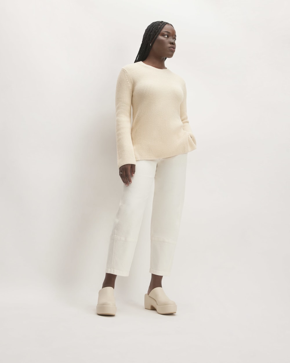 The Organic Cotton Slim Crew Sweater | Canvas - Image 3