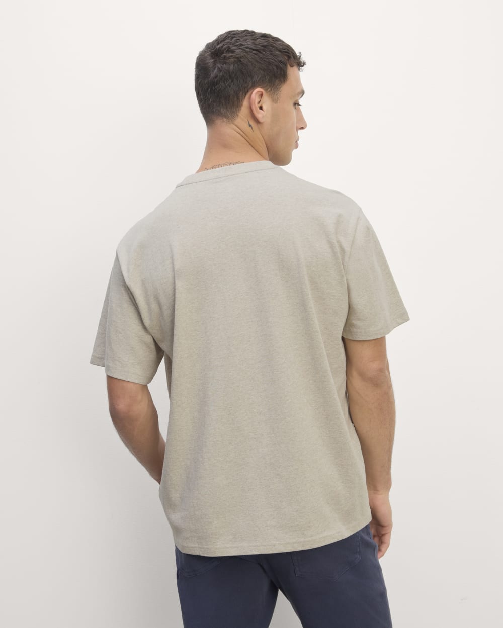 The Premium-Weight Relaxed Crew | Uniform | Heathered Oatmeal - Image 4