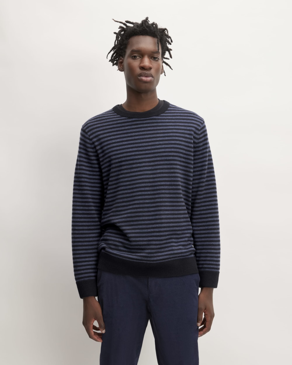 The Grade-A Cashmere Crew | Indigo / Dark Navy