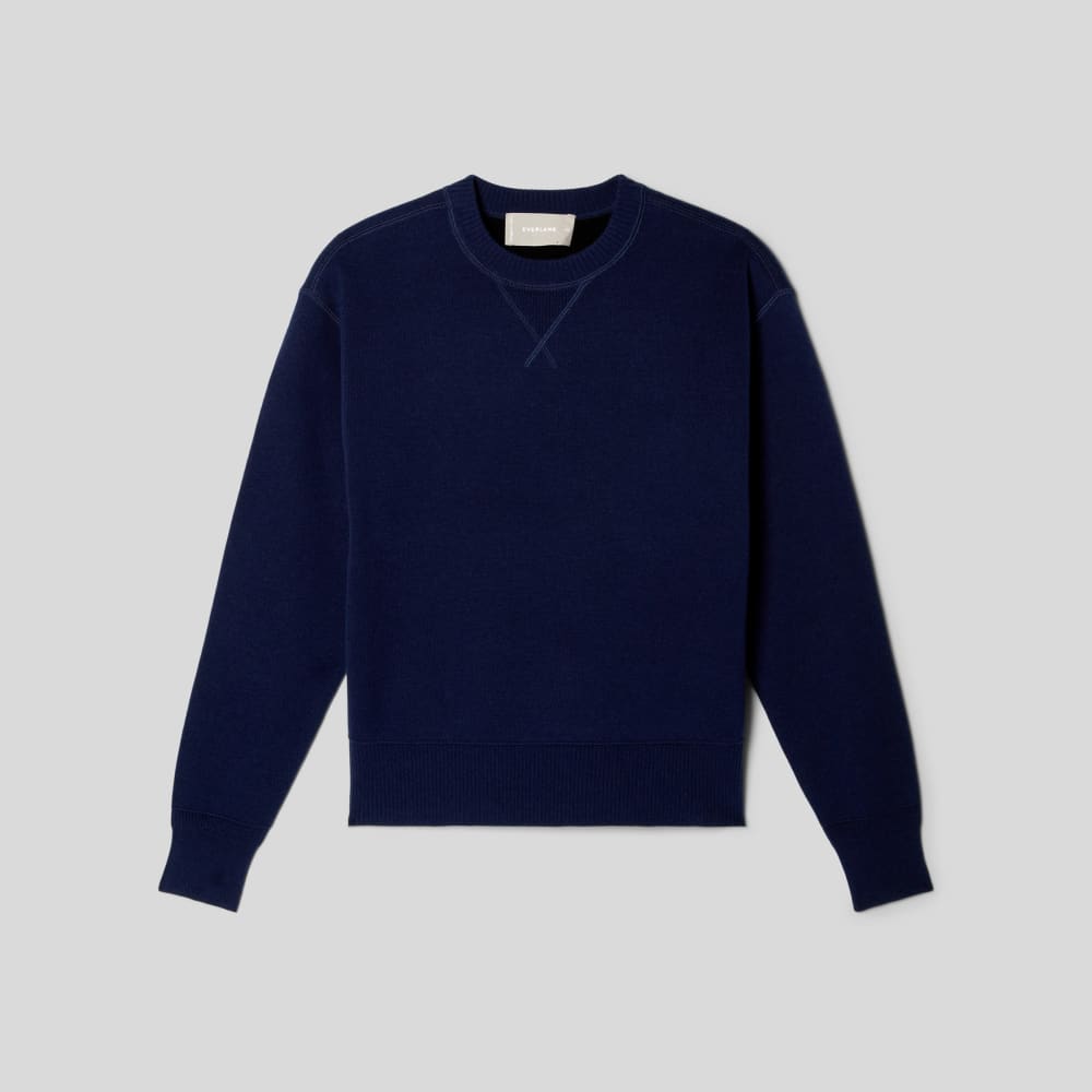 The Cotton-Merino Sweatshirt | Bright Navy - Image 2