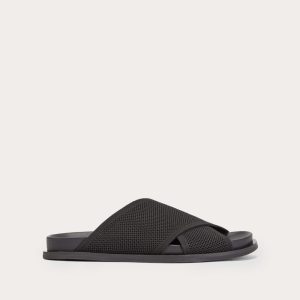 The ReKnit Form Crossover Sandal | Black