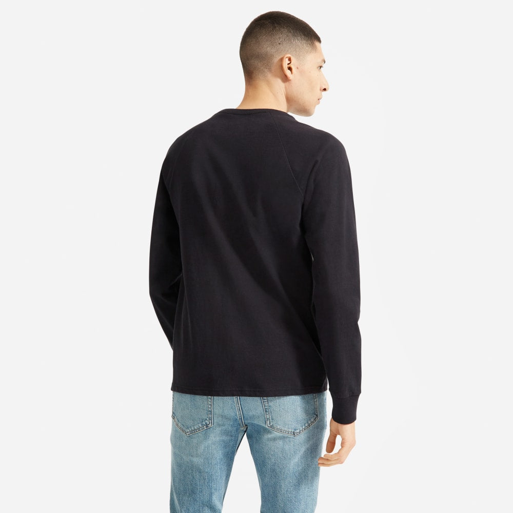The Premium-Weight Long-Sleeve Crew | Uniform | Black - Image 3