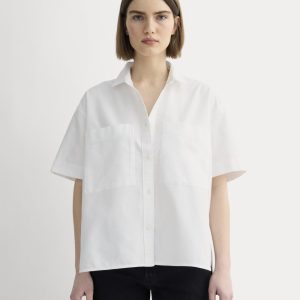 The Short-Sleeve Boxy Oxford | White