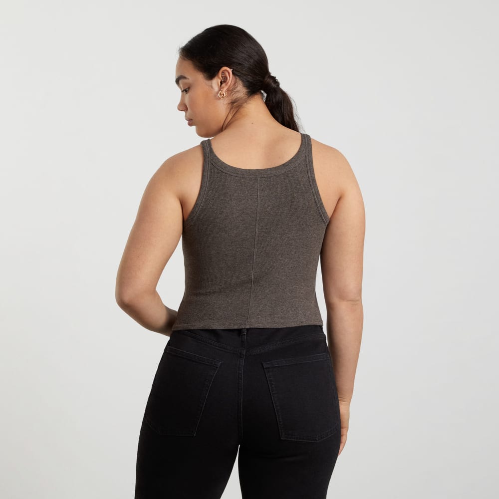 The Pima Micro-Rib Short Tank | Heathered Fatigue - Image 4