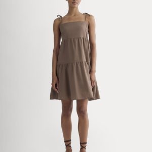 The Gauze Mini Tiered Dress | Mocha