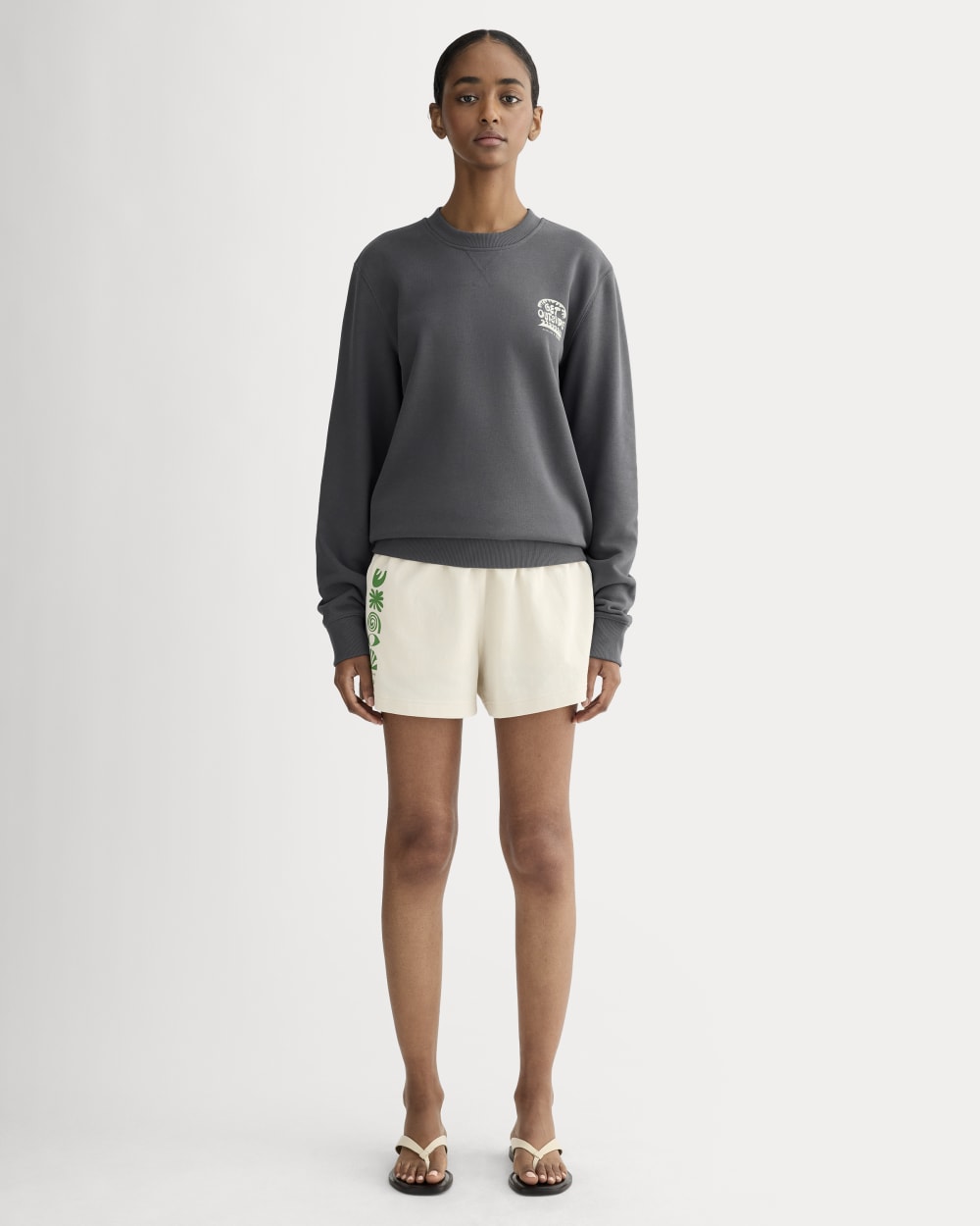 The Everlane x Parks Project French Terry Crew | Forged Iron / Natural - Image 3