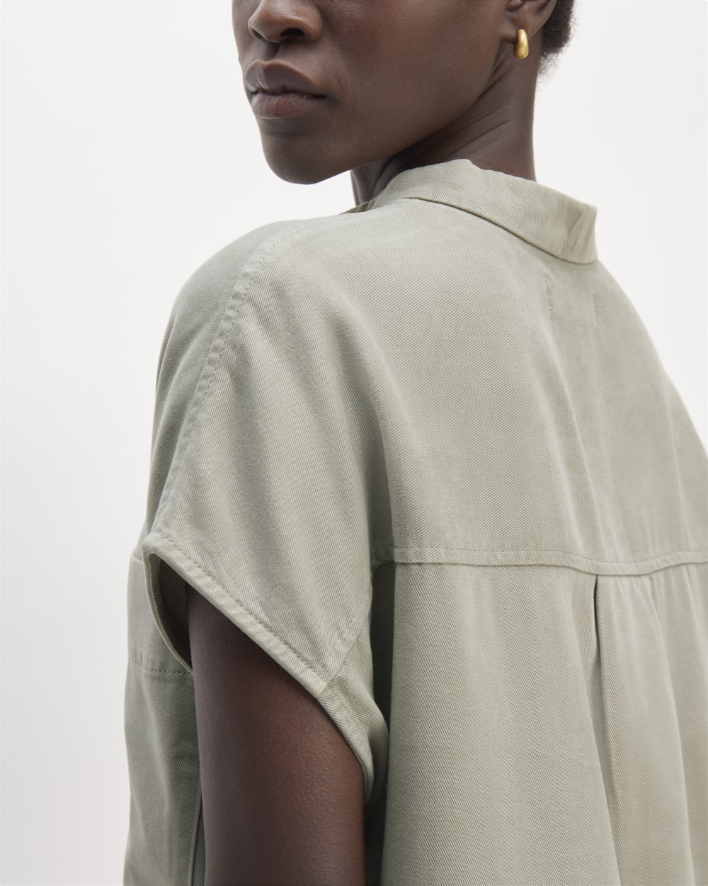 The TENCEL? Easy Workwear Dress | Sage Green - Image 4