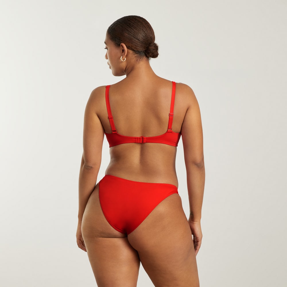 The Square-Neck Bikini Top | Bright Red - Image 5