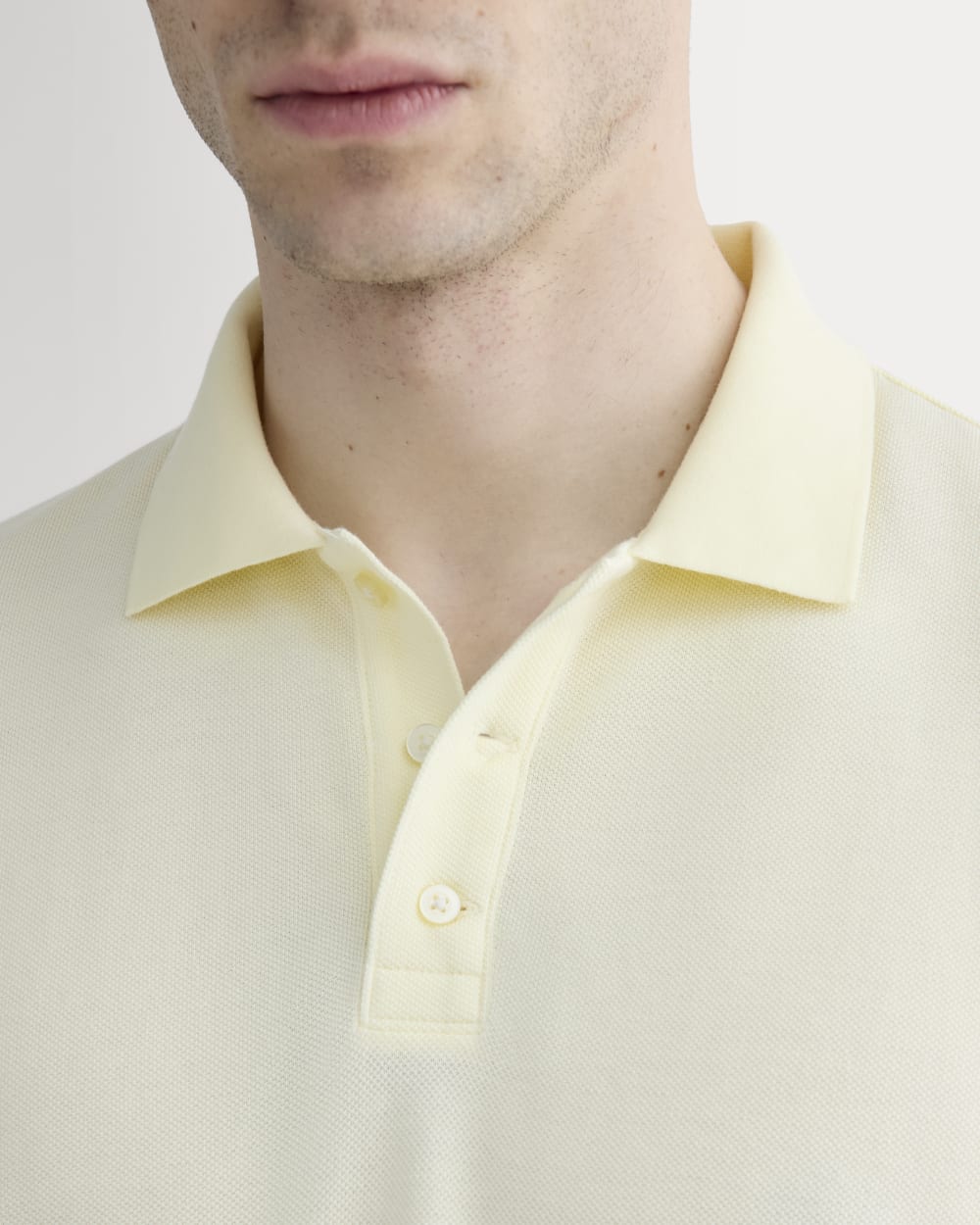 The Pique Polo | Light Yellow - Image 4