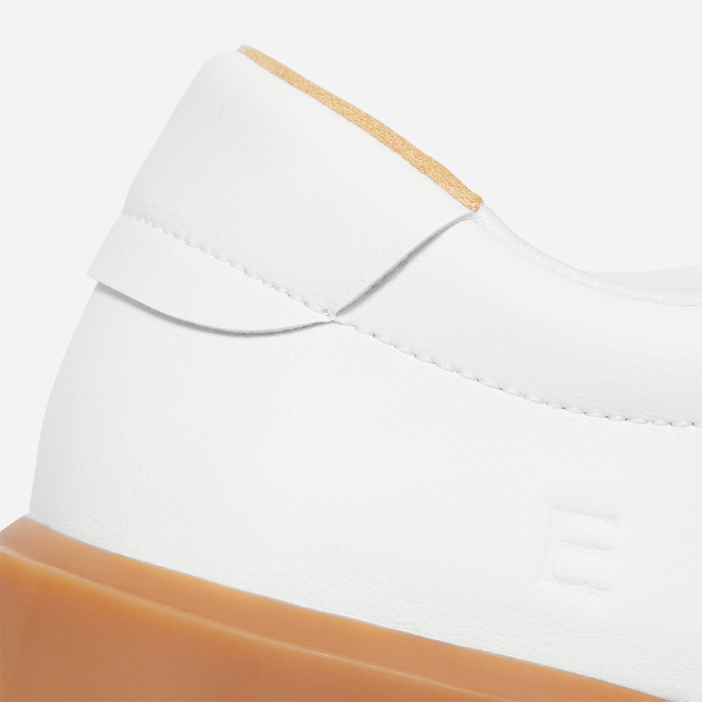 The ReLeather? Tennis Shoe | White / Gum Sole - Image 7