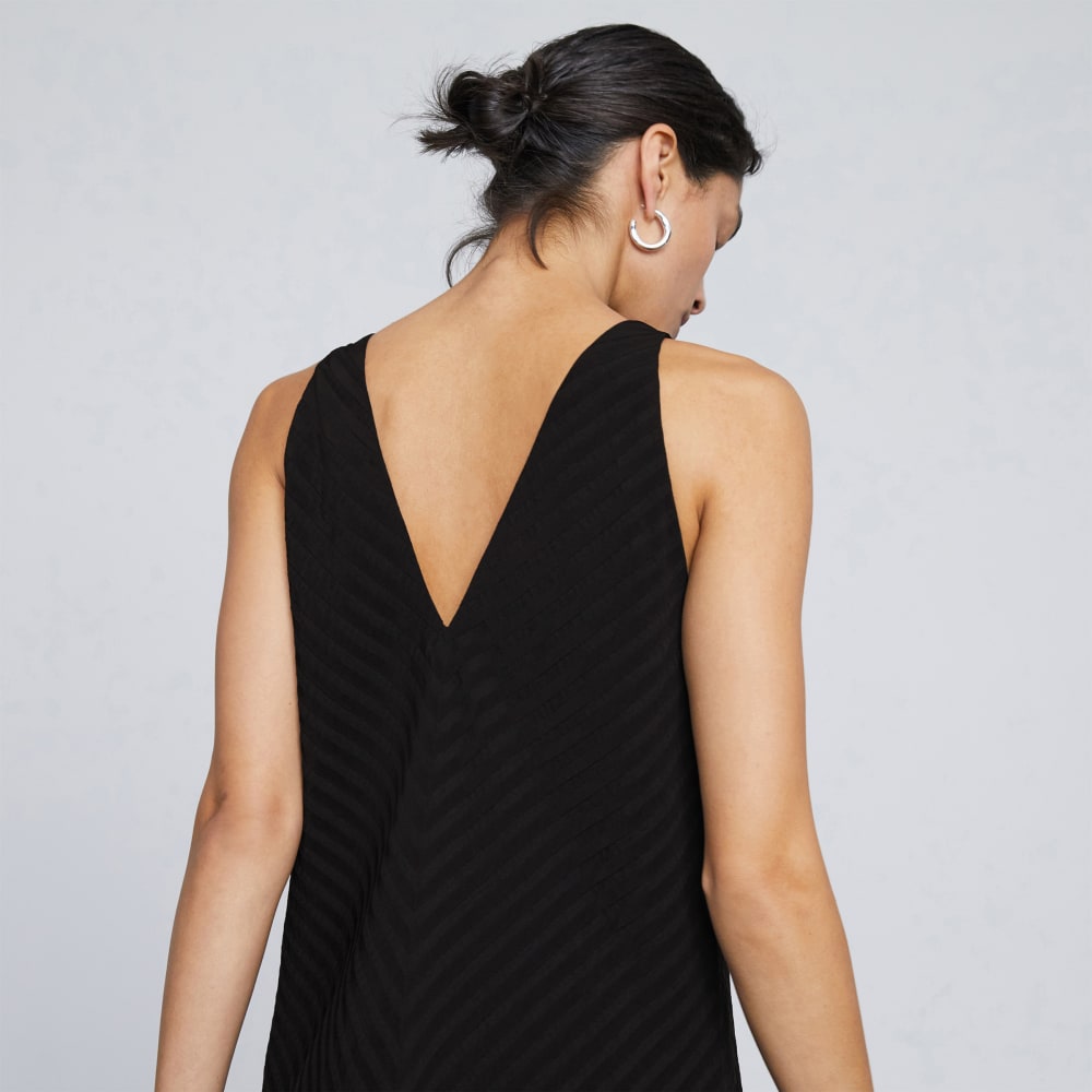 The City Stripe Midi Dress | Black - Image 5