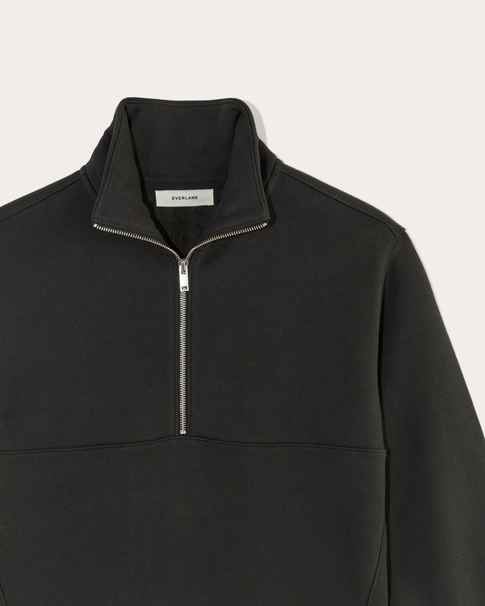 Luxe Fleece Half-Zip Sweatshirt | Black - Image 6