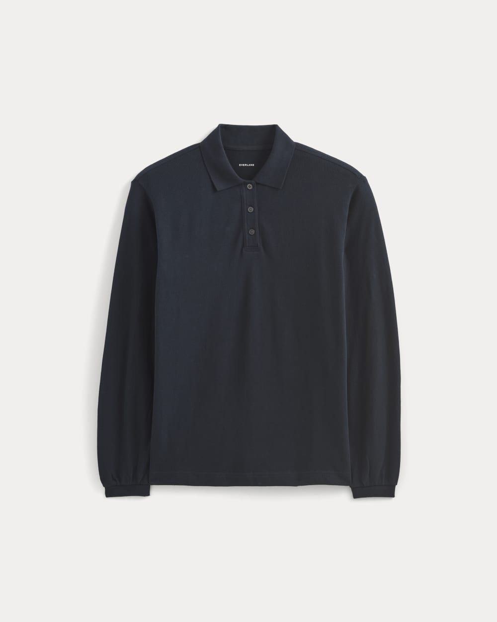 Oversized Pique Polo | Deep Navy - Image 2