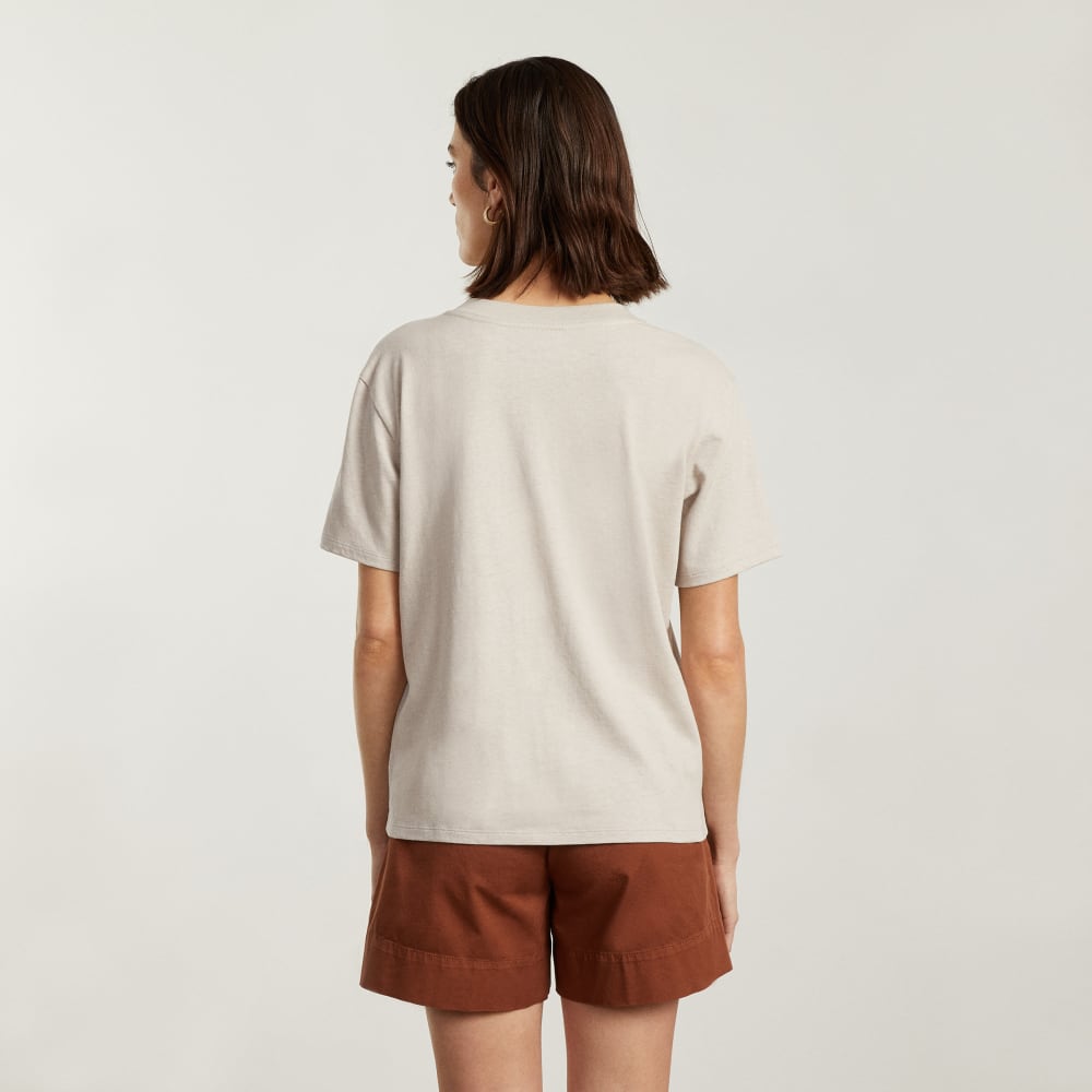 The Vintage V-Neck Hemp Tee | Moonlit Cloud - Image 3